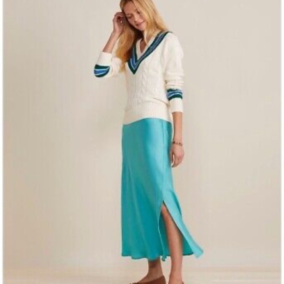 *NWT* Vineyard Vines Satin Midi Slip Dress - Picture 4 of 4